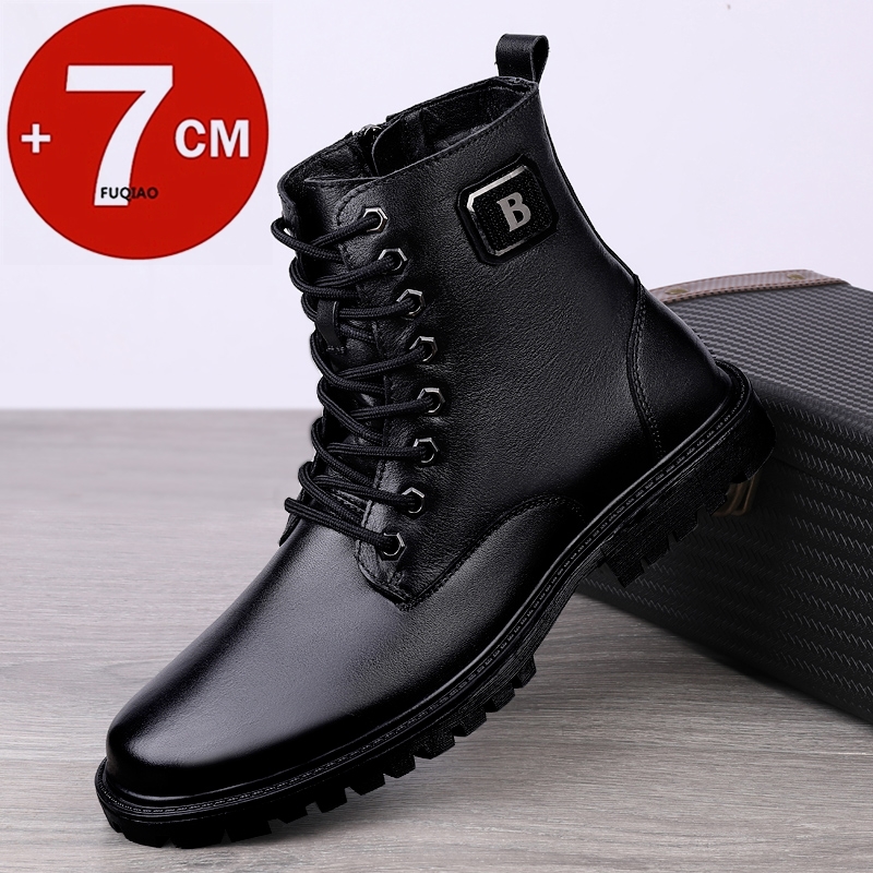 Men Shoes Everyday - الرجال جلد طبيعي مصعد الأحذية الشتاء