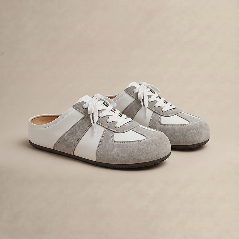 Men Shoes Marks - أحذية رجالية رياضية مسطحة بمقدمة مستديرة،