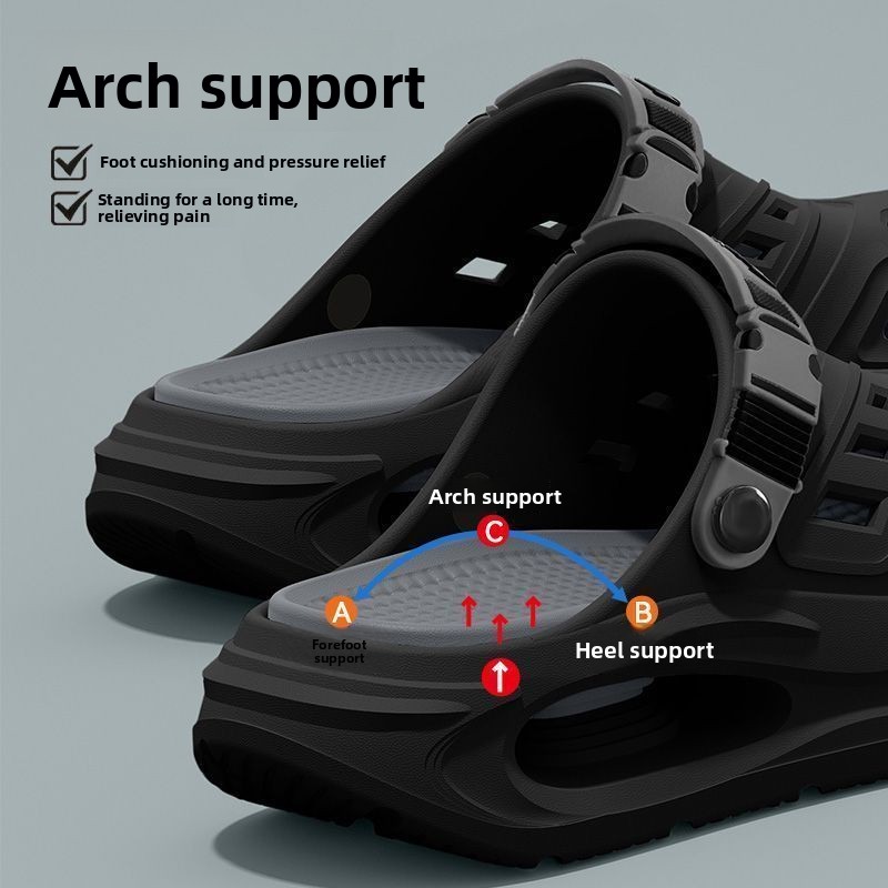 Men'S Shoes With Support - نعال صيفية مجوفة مسامية بنعل ناعم
