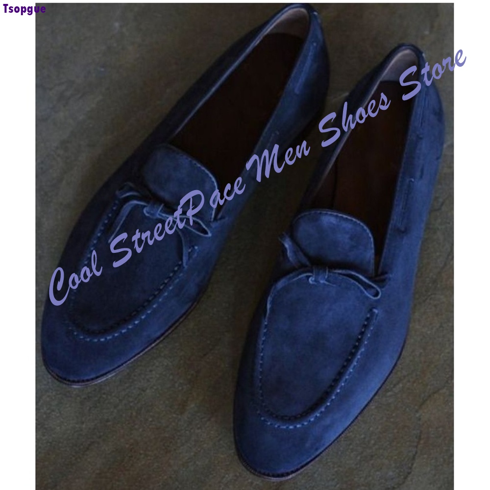 Men'S Shoes Navy Blue - أحذية لوفرز رجالية بتصميم عصري أنيق