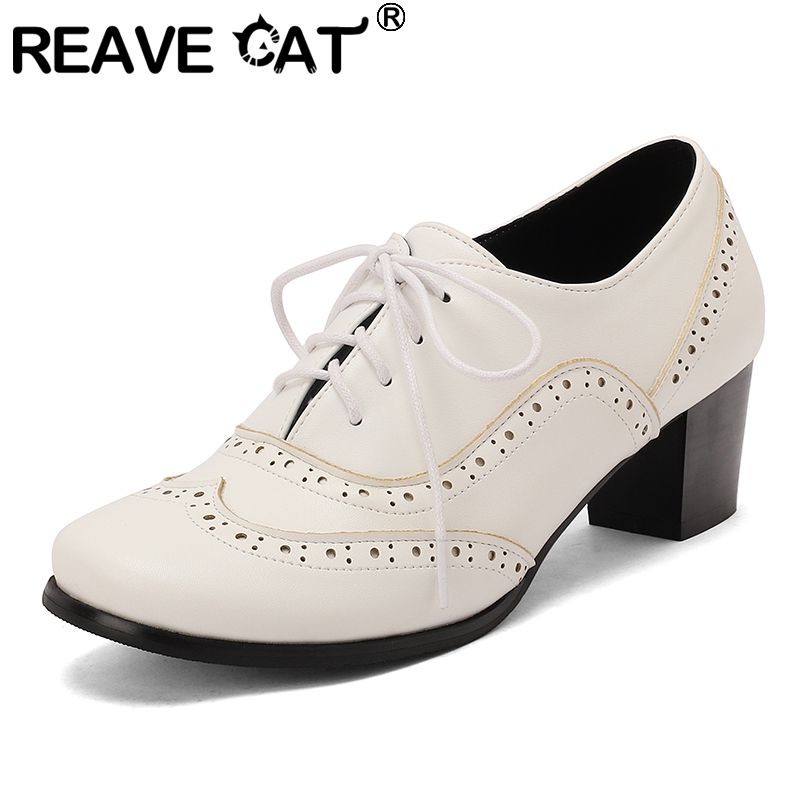 Men'S Shoes Size 43 In Us - REAVE CAT براون النساء مضخات جولة