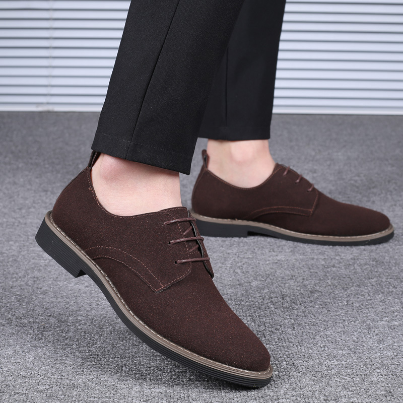Men'S Shoes Navy Blue - أحذية أكسفورد رجالية من الجلد السويدي