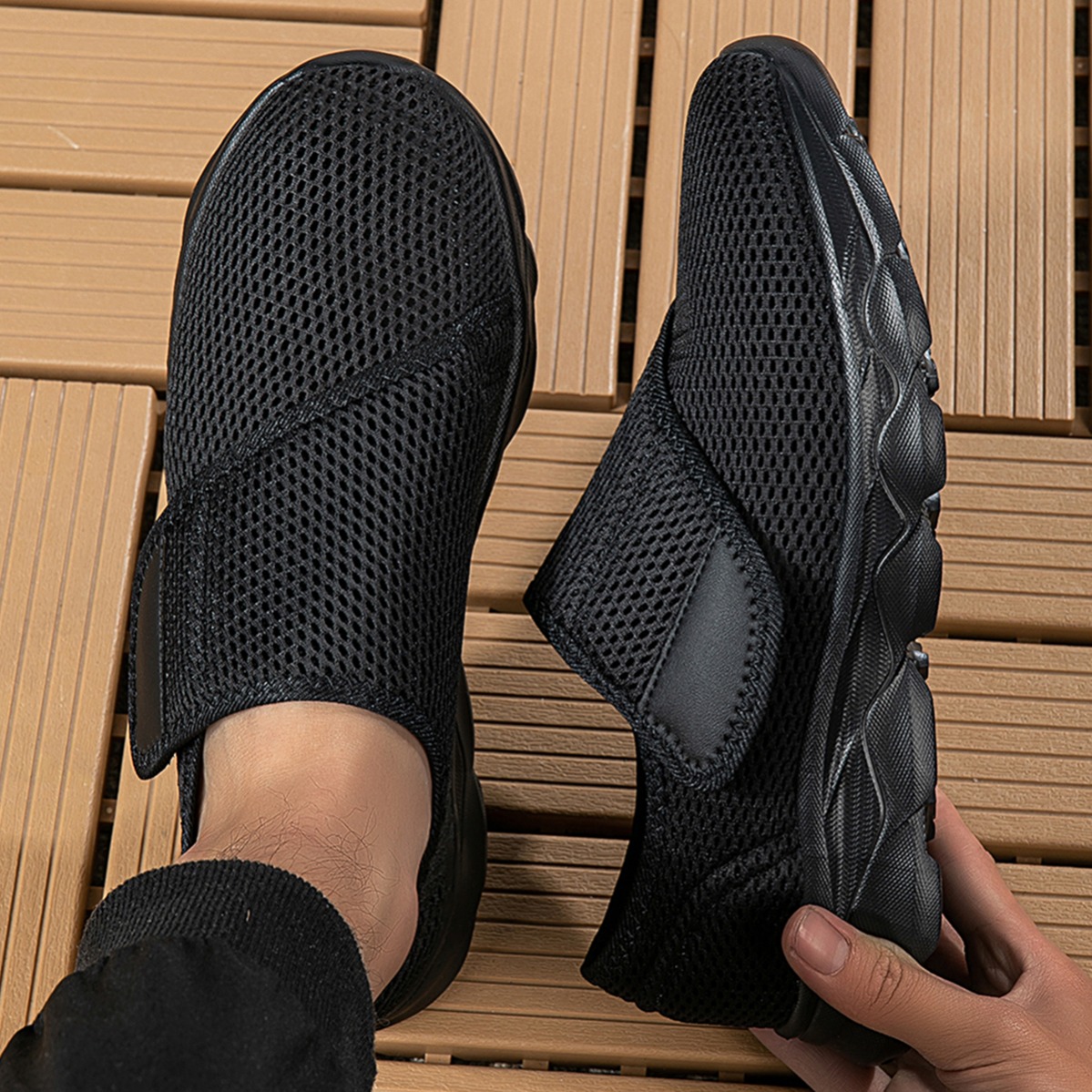 أحذية رجالية جديدة للمشي مصنوع - مراجعة Men'S Shoes With Velcro وسعره