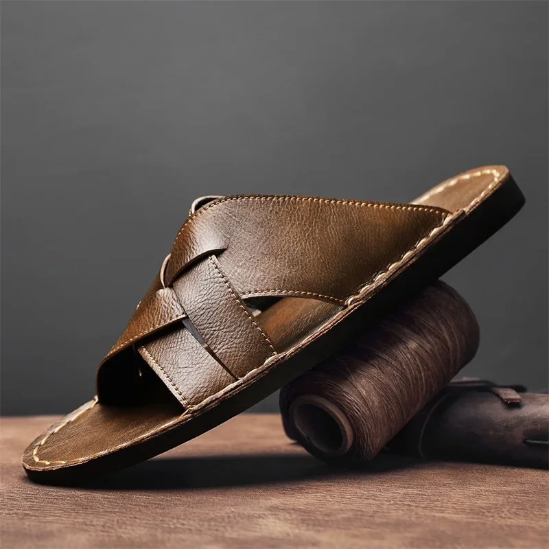 صنادل رجالية كاجوال من الجلد ا - مراجعة Men Shoes Marks وسعره