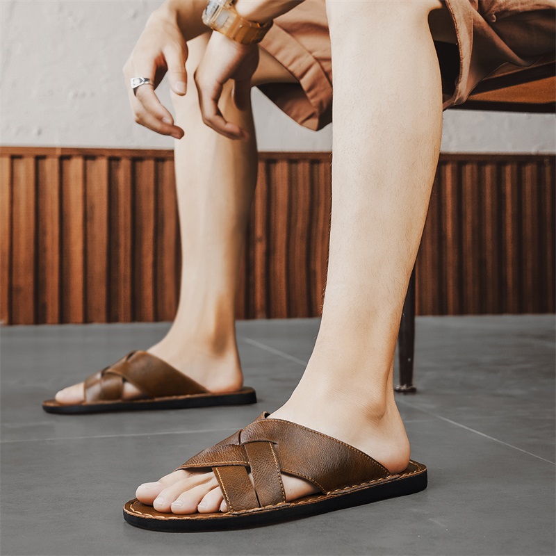 صنادل رجالية كاجوال من الجلد ا - مراجعة Men Shoes Marks وسعره
