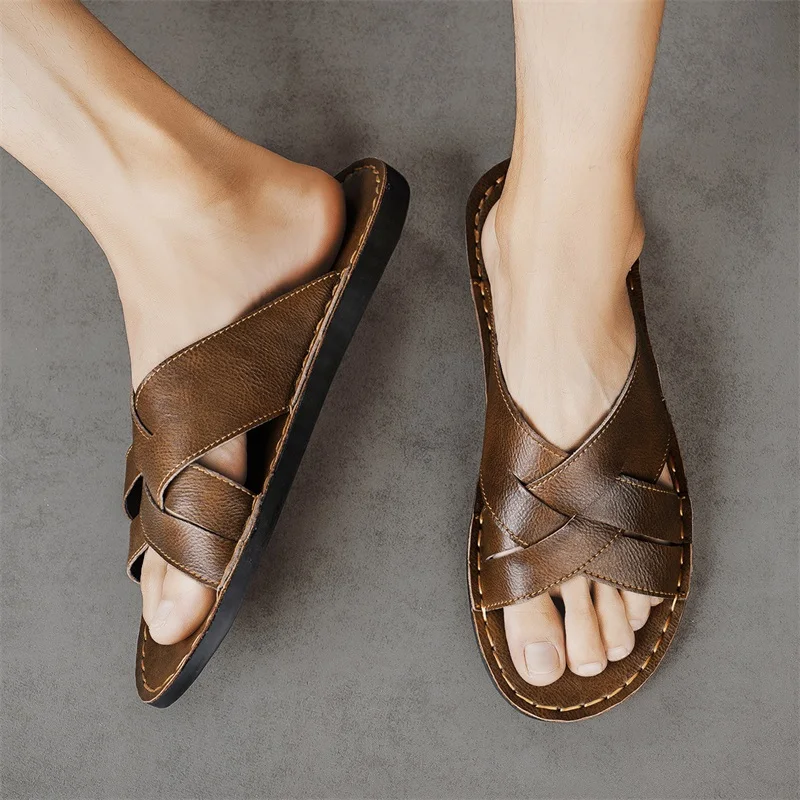صنادل رجالية كاجوال من الجلد ا - مراجعة Men Shoes Marks وسعره