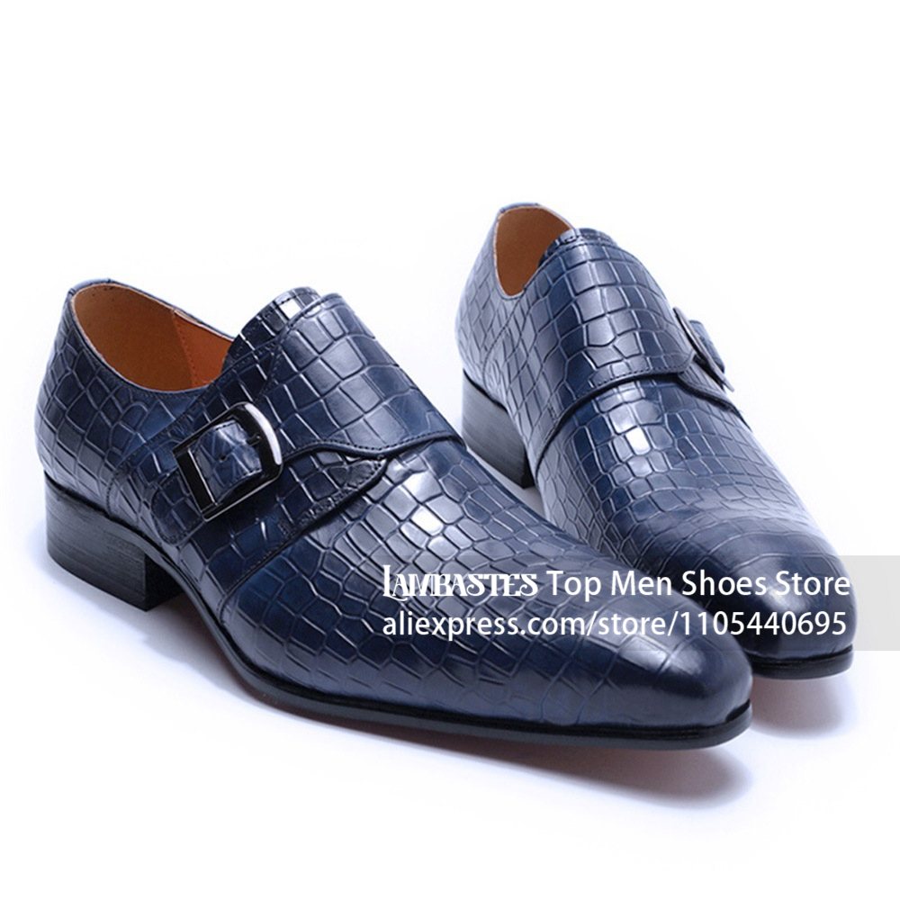 أحذية رسمية من الجلد المنقوش ب - مراجعة Men'S Shoes Navy Blue وسعره