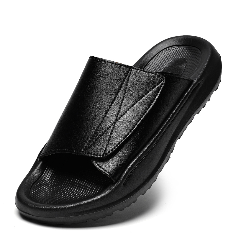 شباشب جلدية سهلة الارتداء للرج - مراجعة Men'S Shoes With Velcro وسعره
