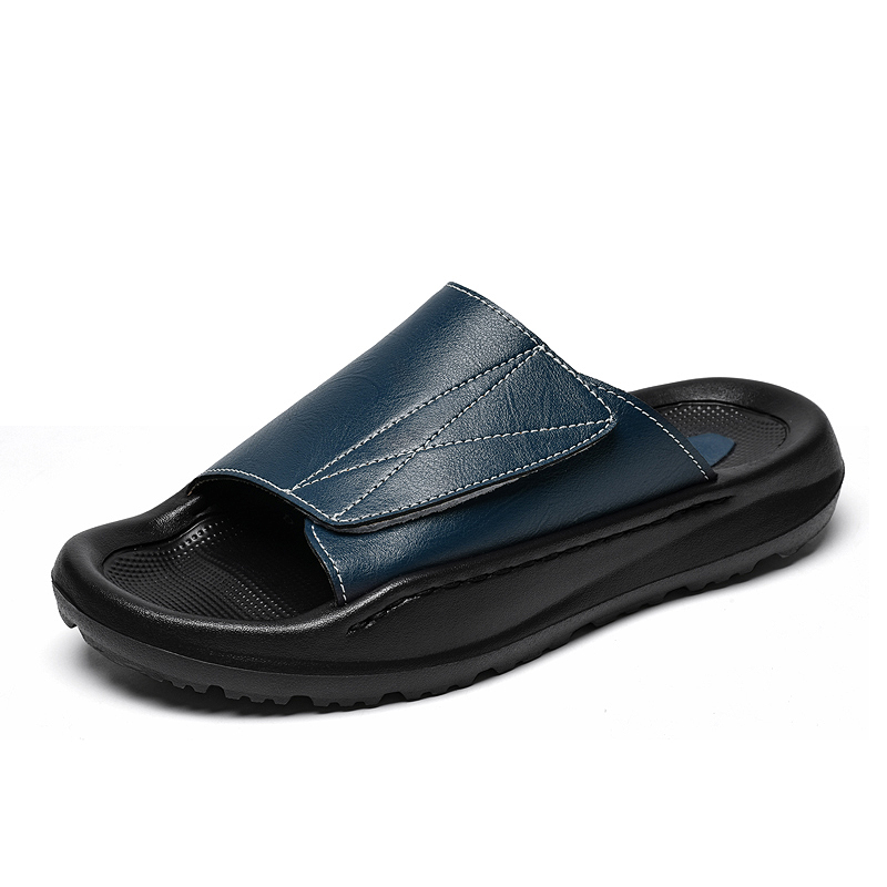 شباشب جلدية سهلة الارتداء للرج - مراجعة Men'S Shoes With Velcro وسعره
