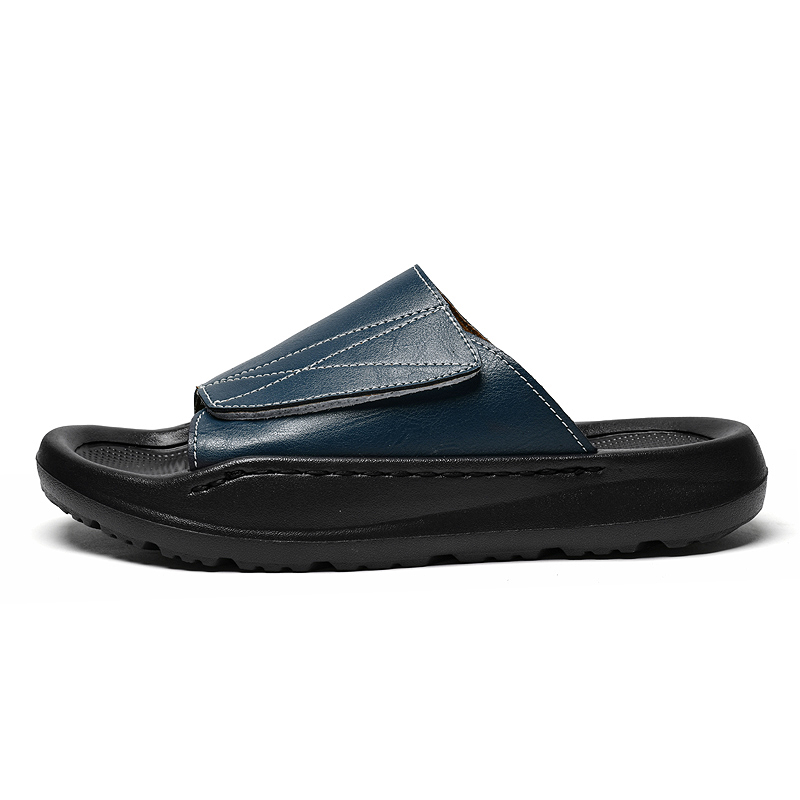 شباشب جلدية سهلة الارتداء للرج - مراجعة Men'S Shoes With Velcro وسعره
