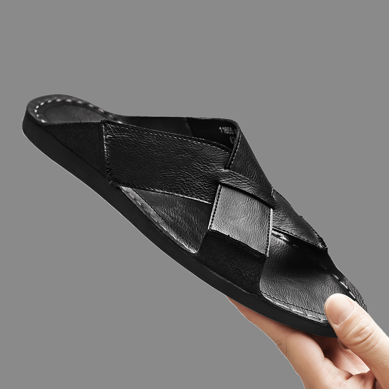 موضة جلد أصلي للرجال النعال ال - مراجعة Men Shoes Marks وسعره