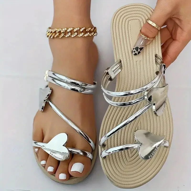 أنيقة المرأة القلب صندل مسطح ا - مراجعة Men'S Shoes Size 43 In Us وسعره